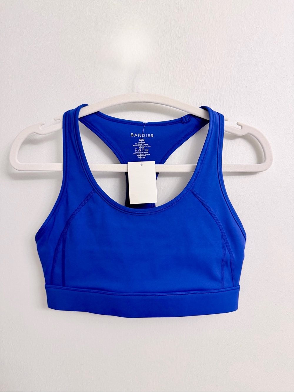 Bandier Racerback Sports Bra in Electric Blue